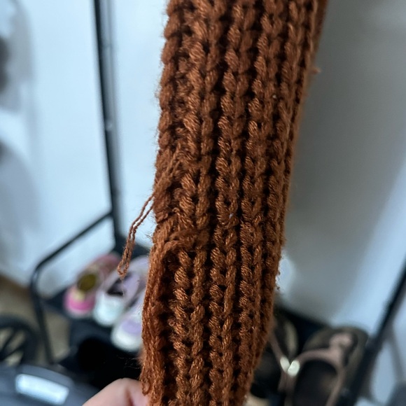 Fashion nova curve burnt orange cardigan with hood - Picture 5 of 5